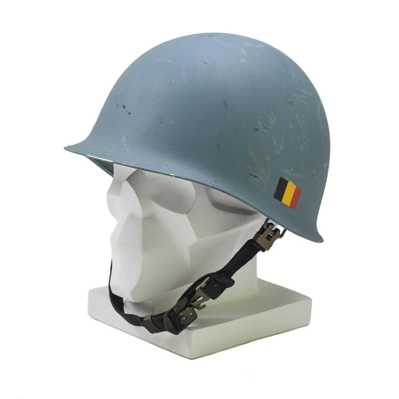 Originele militaire Belgische stalen helm M51 tactische gevechten binnenste PVC lichtblauw
