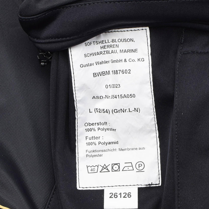 Originele Duitse leger mariene ritsjack zwarte softshell hoge kraag gevechten nieuw