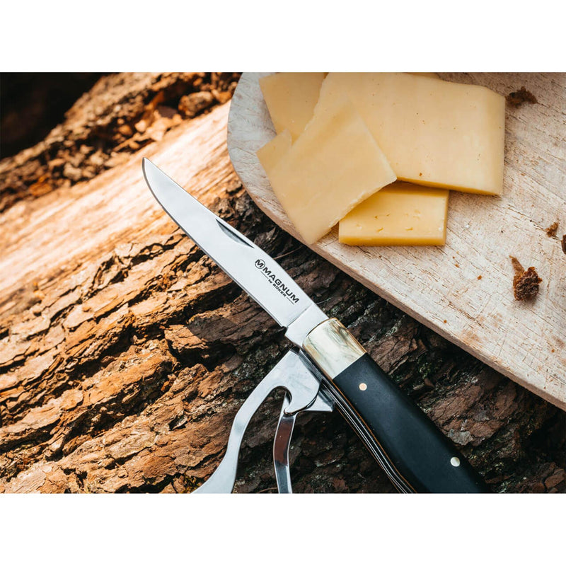 Boker bon eetlust pocket bestek set mes lepel vork 440a staal houten handgreep