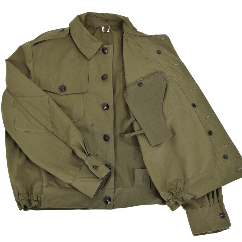 Originele Bulgaarse leger Field Troops Canvas Ike Jacket OD Militair Surplus Issue