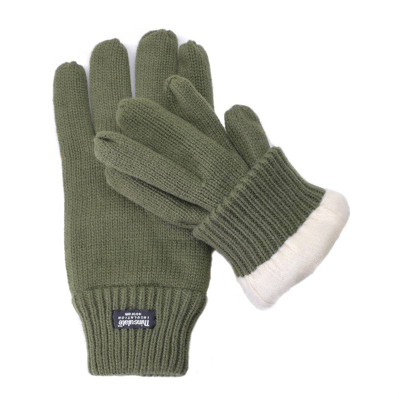 MIL-Tec Handschoenen mannen Warm gebreide Thinsule ™ voering Olive OD Winter Tactical Gear