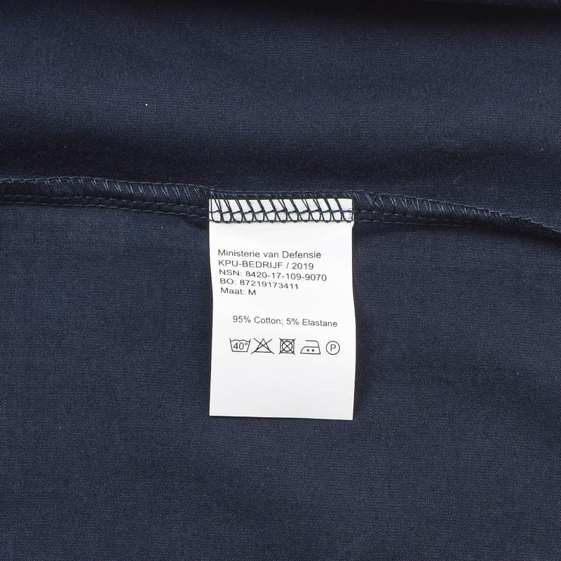 Origineel Nederlands leger t-shirt blauw katoenen shirt korte mouwen militair surplus nieuw