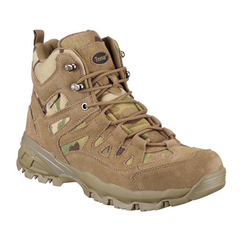 Teesar Squad Multicam Side Zip Boots Camping Hiking Trekking Combat Footwear