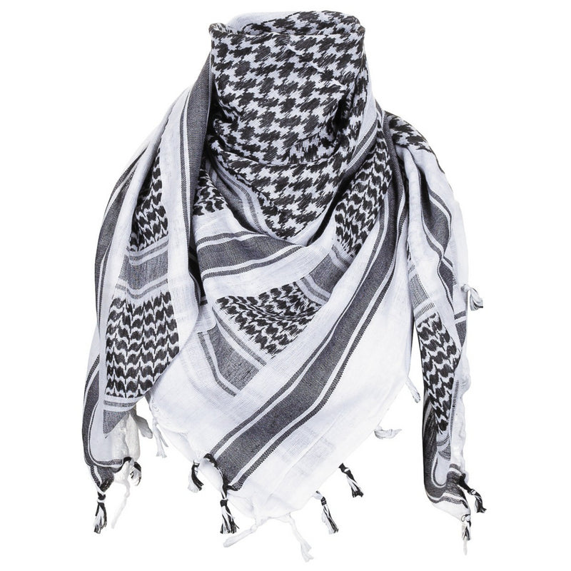 MFH Shemagh Sjaal Klassiek Tactisch Katoen Desert Wrap Zwart Wit