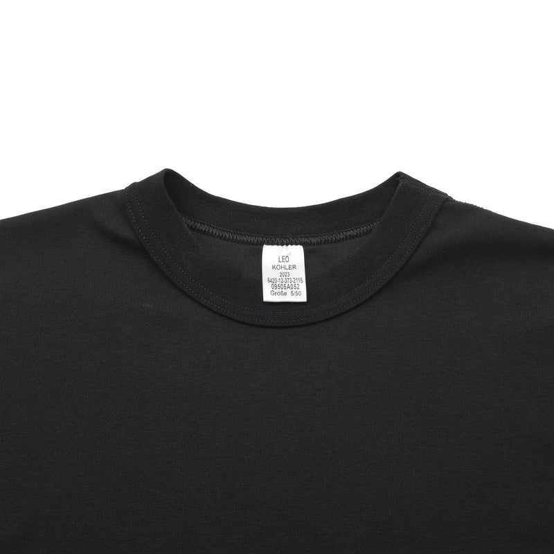 Leo Kohler Militaire T-shirts Leger Personeelsuniform Eerste laag Onderhirt Zwart