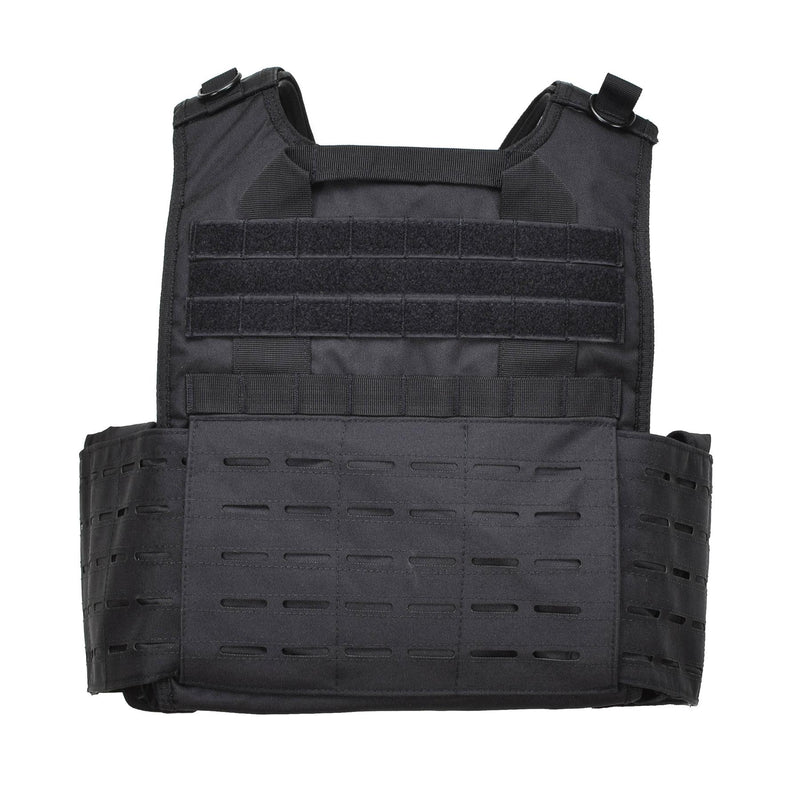 Mil-Tec laser gesneden tactische gevechtsplaatdrager militaire vest molle compactbaar zwart