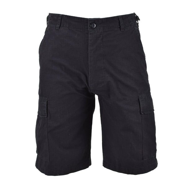 MIL-TEC merk Amerikaanse militaire stijl zwarte voorgewassen lichtgewicht Bermuda shorts