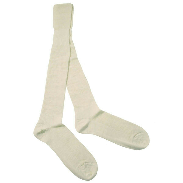 Britse leger witte kous sokken lange herenwol / nylon militair surplus nieuw