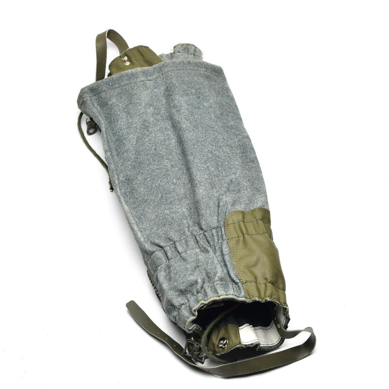 Echt Zwitserse leger Baiters Wool Gray Mountains wandelen militair overschot