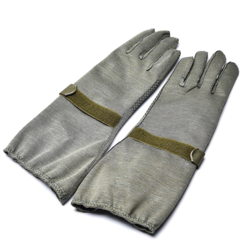 Originele Duitse leger Nomex Pilot Handschoenen met Grapper Gray Militaire uitgifte Nieuw