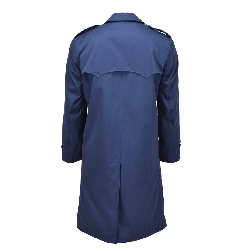 Origineel Nederlandse militaire kwestie heren regenjas gewatteerde voering trenchcoat solide blauw