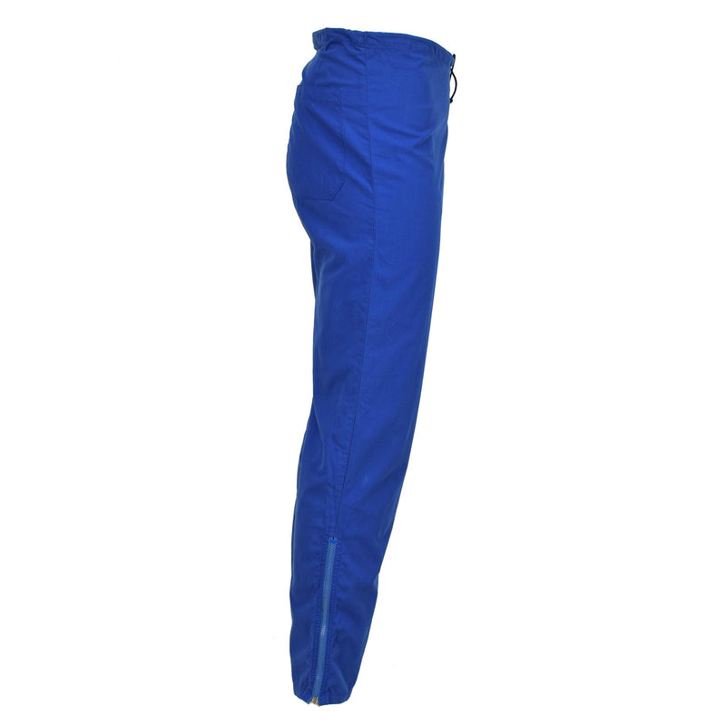 Originele Zweedse militaire treffersbroek Verstelbare taillewerk Draag blauw