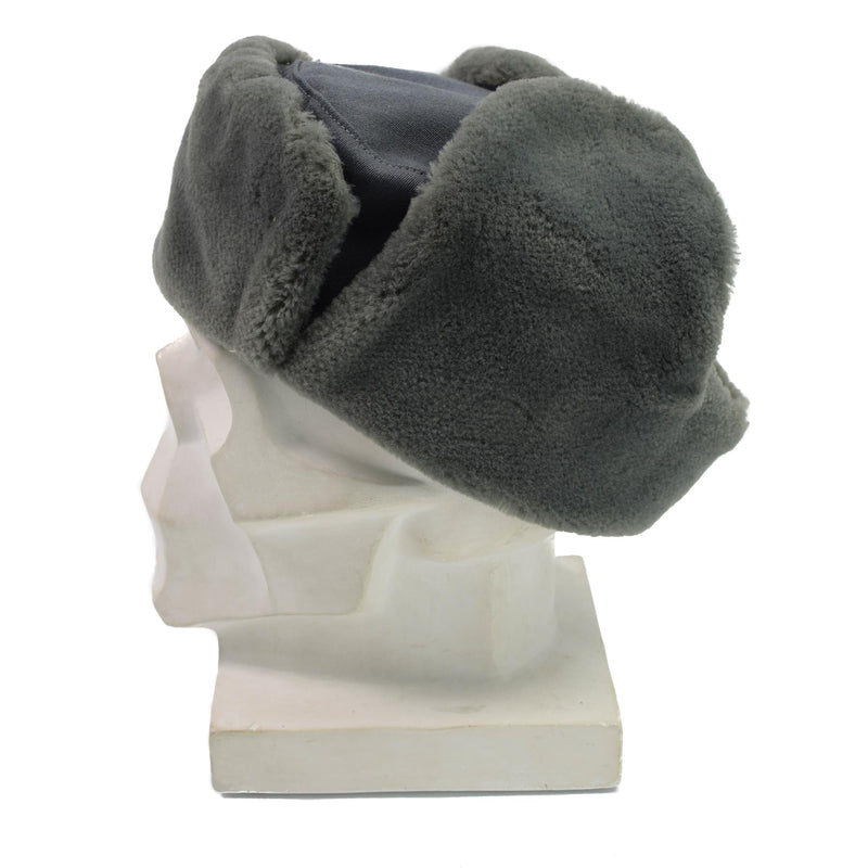 Originele Oost -Duitsland leger officier winterhoed koud weer ushanka faux fur nieuw