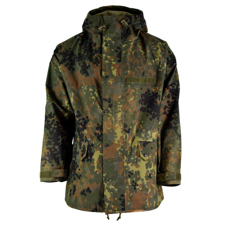 Origineel Duitse legerveldjack Goretex Flecktarn waterdichte regenparka nieuw