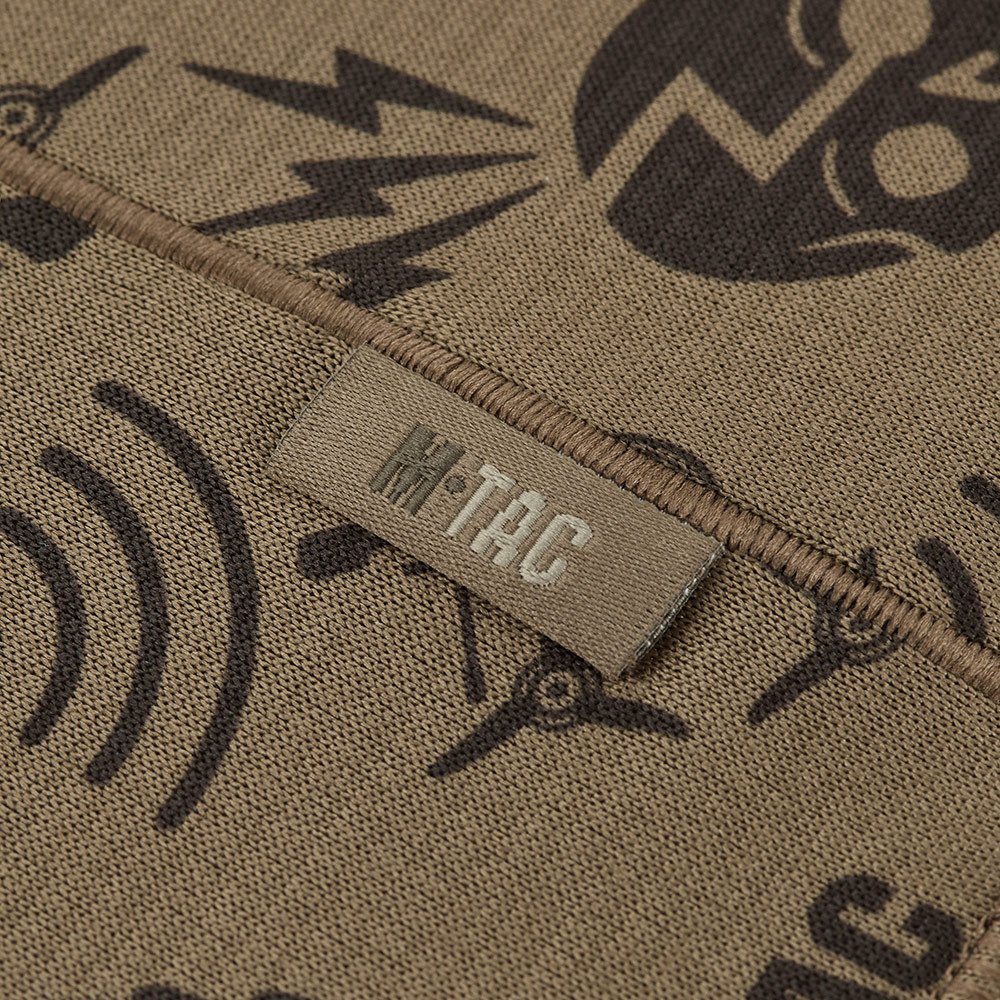 M-TAC microfleece nekbeschermer drone-patroon tactische buitensjaal bruin