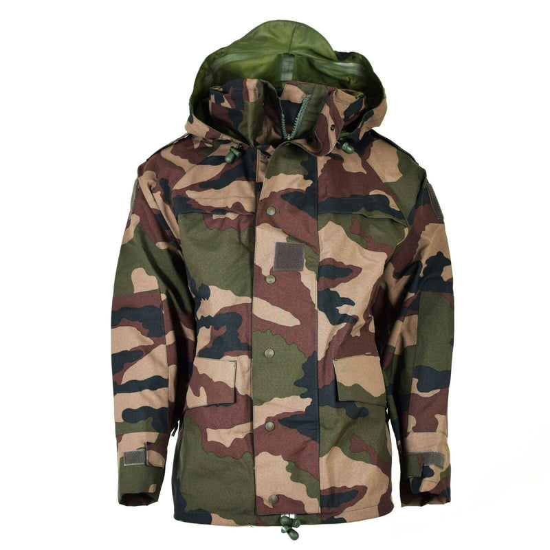 Echt Frans leger waterdichte trilaminaatjack camo goretex rain parka met capuchon