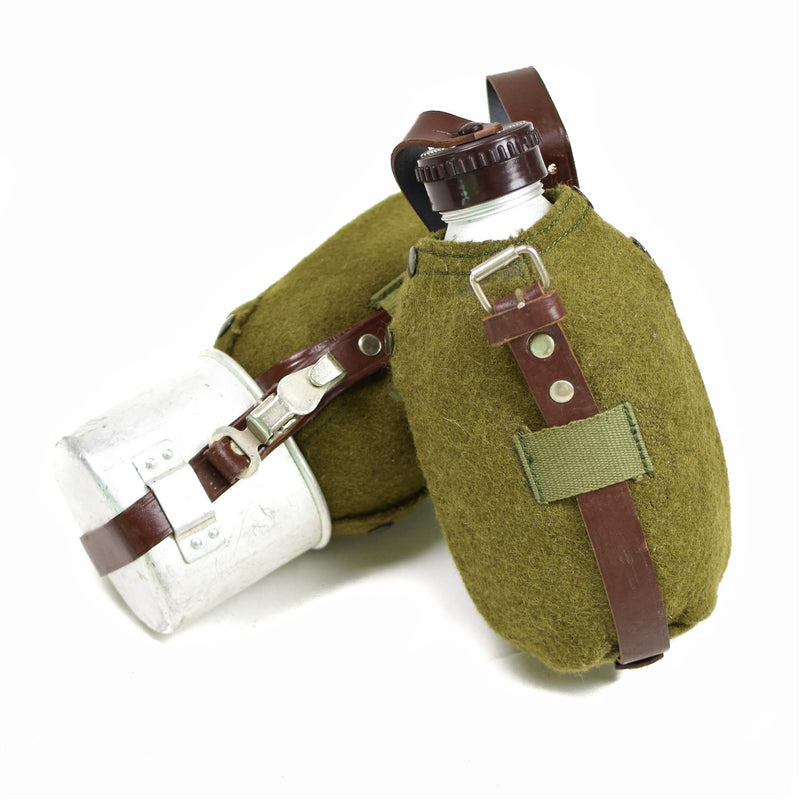 Echte Roemeens leger kantine Cup voelde dekking vintage retro waterbottle zoals nieuw