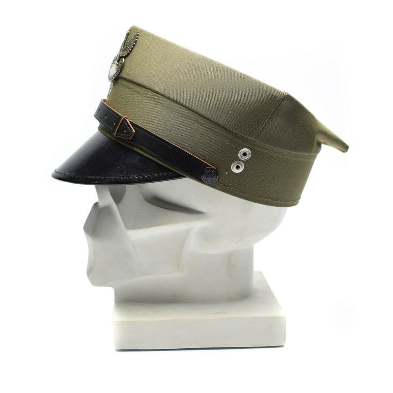 Echt Poolse militaire vizier Hoed Polen Army Officer Peak Olive Nieuw