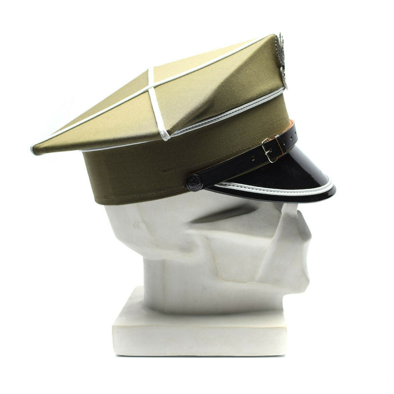 Echt Poolse militaire vizier Hoed Polen Army Officer Peak Eagle Cockade nieuw