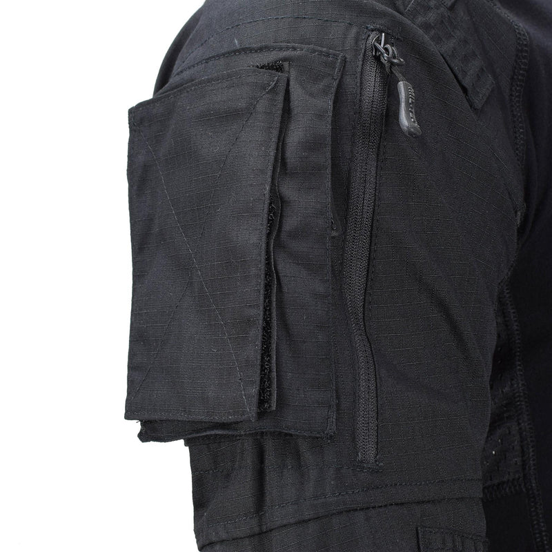 Mil-tec merk militaire stijl zwarte tactische veldtroepen gevechtshemd type 2