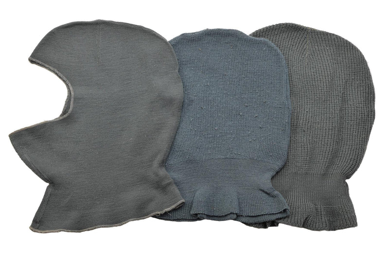 Originele Zwitserse militaire wol Balaclava lichtgewicht warm wintermasker elastisch grijs