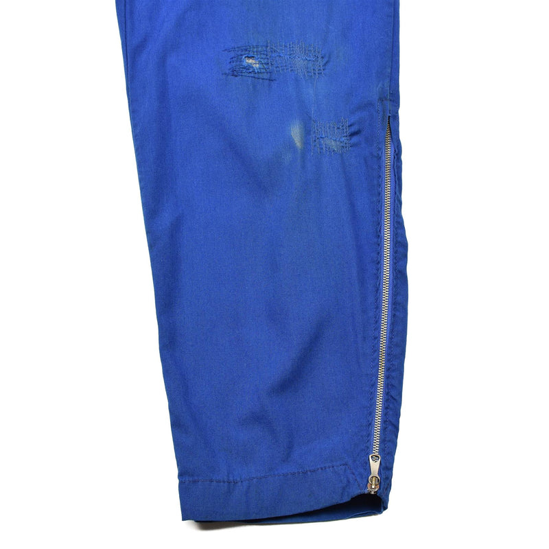 Originele Zweedse militaire treffersbroek Verstelbare taillewerk Draag blauw
