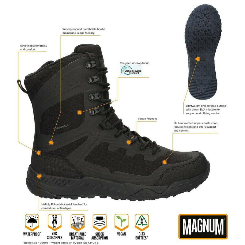 Magnum Ultima 8.0 Waterdichte gevechtslaarzen wandelen lichtgewicht Trek schoenen zwart