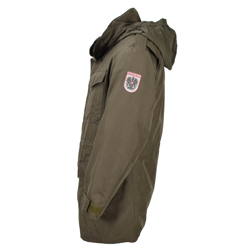 Originele Oostenrijkse militaire gore-tex parka W voering regenjack casual formeel
