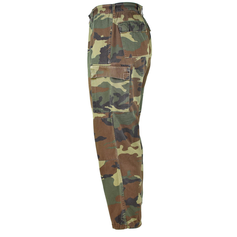 Echte Italiaanse legerbroeken NAVO -gevechten katoenbossen camouflage veldbroeken
