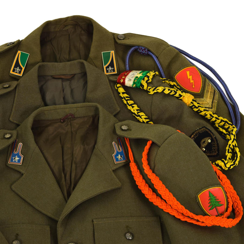 Originele Italiaanse legerjack bruine parade uniform jurk wol militair probleem