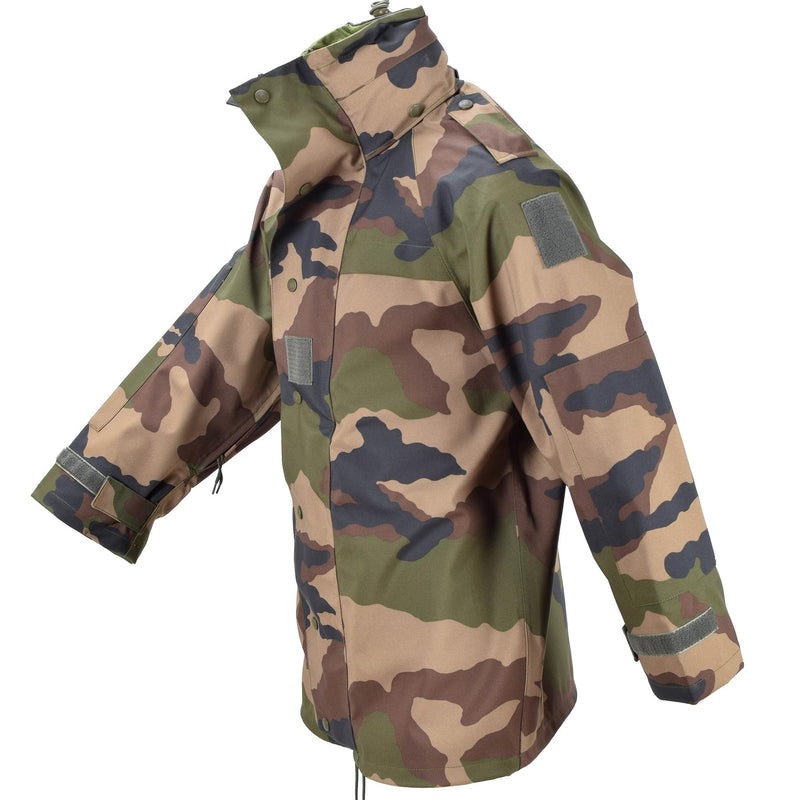 Echt Frans leger waterdichte trilaminaatjack camo goretex rain parka met capuchon