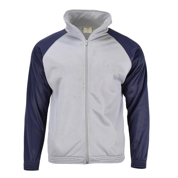 Echte Franse militaire school Sweatshirt sportjack loopt wandelen grijs blauw