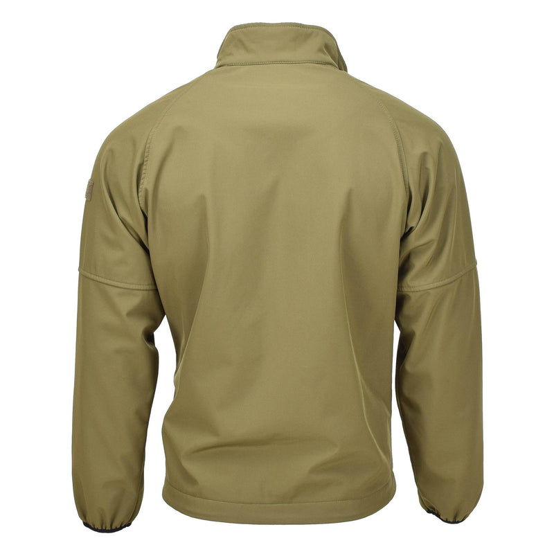 Originele Nederlandse militaire soft shell jas ritssluiting zakken geventileerde oksels olijf
