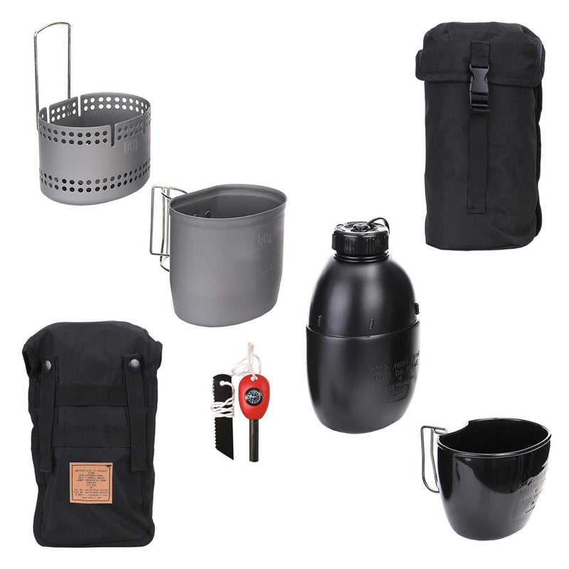 BCB MK2 De Crusader Cooking Set 6 PCS Fire Starter Kachel NAVO MUG CANTENEEN