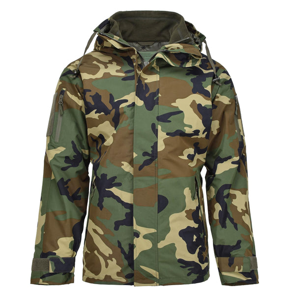 Mil-Tec militaire stijl Gen II Lined Winter Jacket Woodland Camo Soft Shell Parka