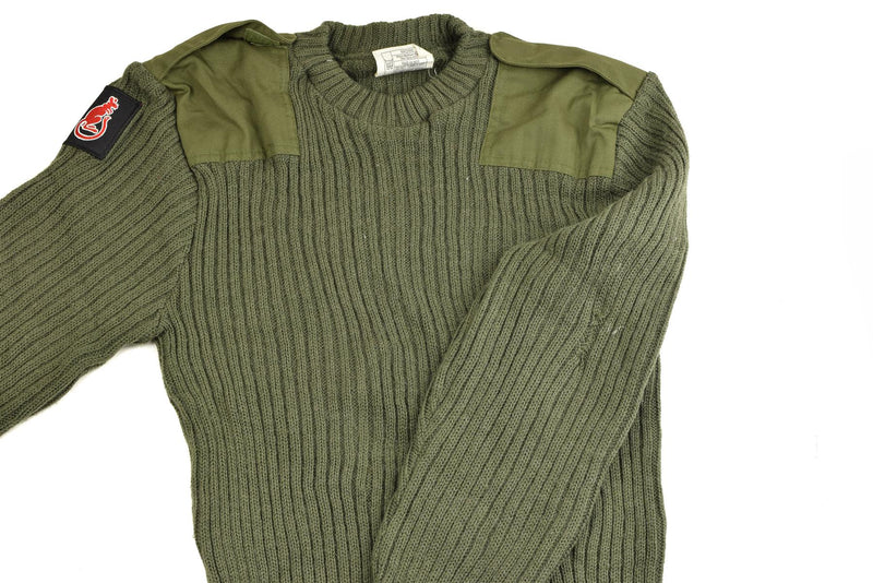 Echte trui Britse leger pullover commando groene olijfwol mannen jumper
