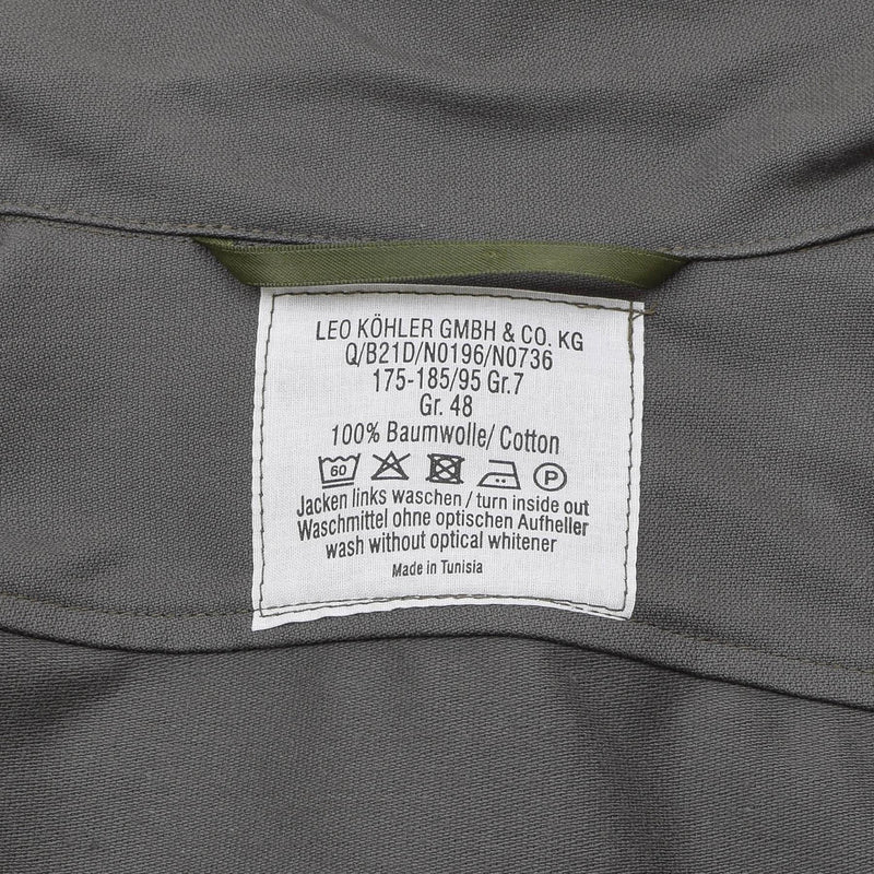 Leo Kohler troepen uniform shirt militair personeel dagelijks zware shirts olijf