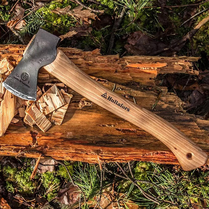Hultafors Hultan Gardening Axe Koolstofstaal van de scheermes scherpe hatchet hickory handgreep