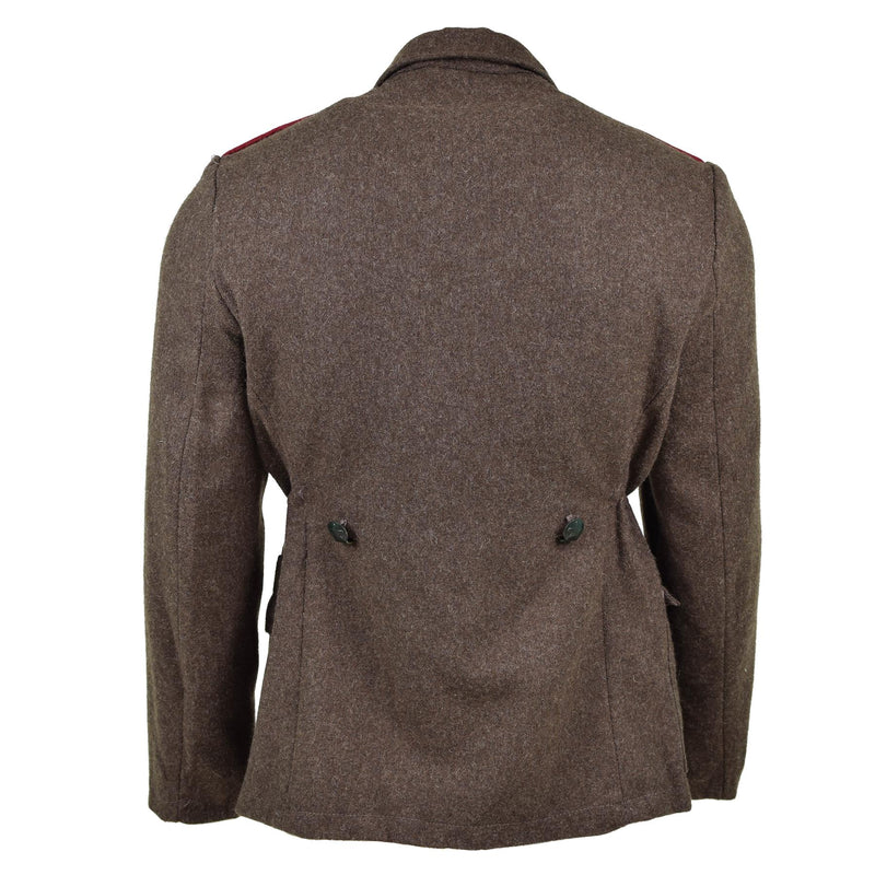 Echte Bulgaarse legerjack Wol Wol Militair-uitgegeven Surplus Uniform Grey-Brown
