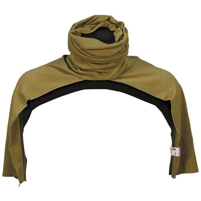 Echt Nederlands leger sjaal kaki militair surplus nek buis merino wol katoen nieuw