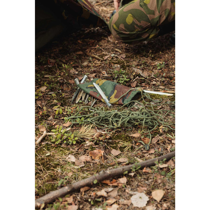 Echte Belgische militaire tweepersoon tent waterdichte ripstop jigsaw tabernakel