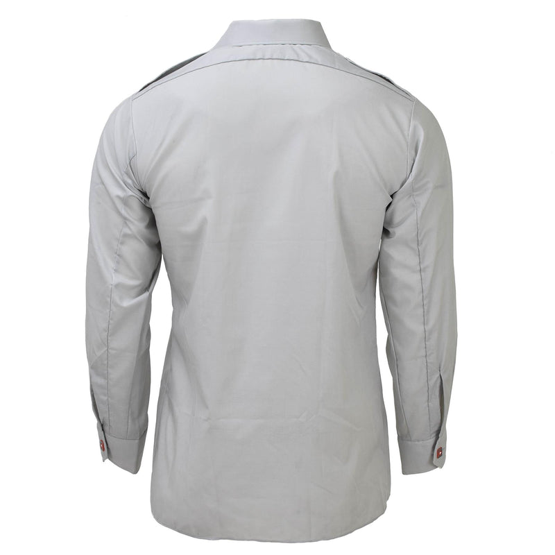 Originele Oostenrijkse legerklassieker shirts grijs grijze lichtgewicht uniform nieuw