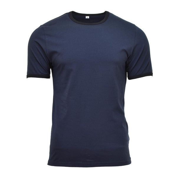 Origineel Nederlands leger t-shirt blauw katoenen shirt korte mouwen militair surplus nieuw