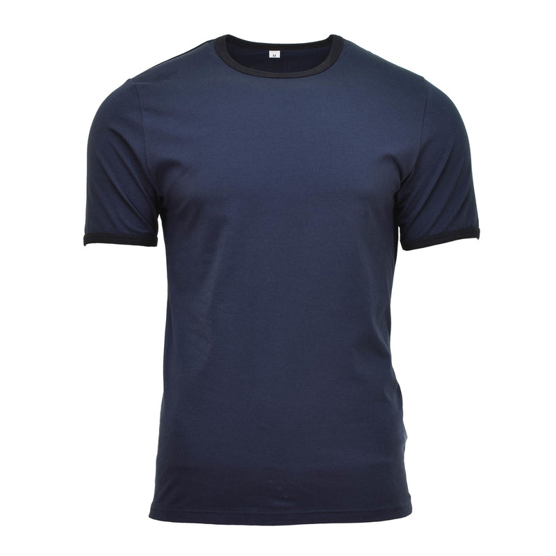 Origineel Nederlands leger t-shirt blauw katoenen shirt korte mouwen militair surplus nieuw