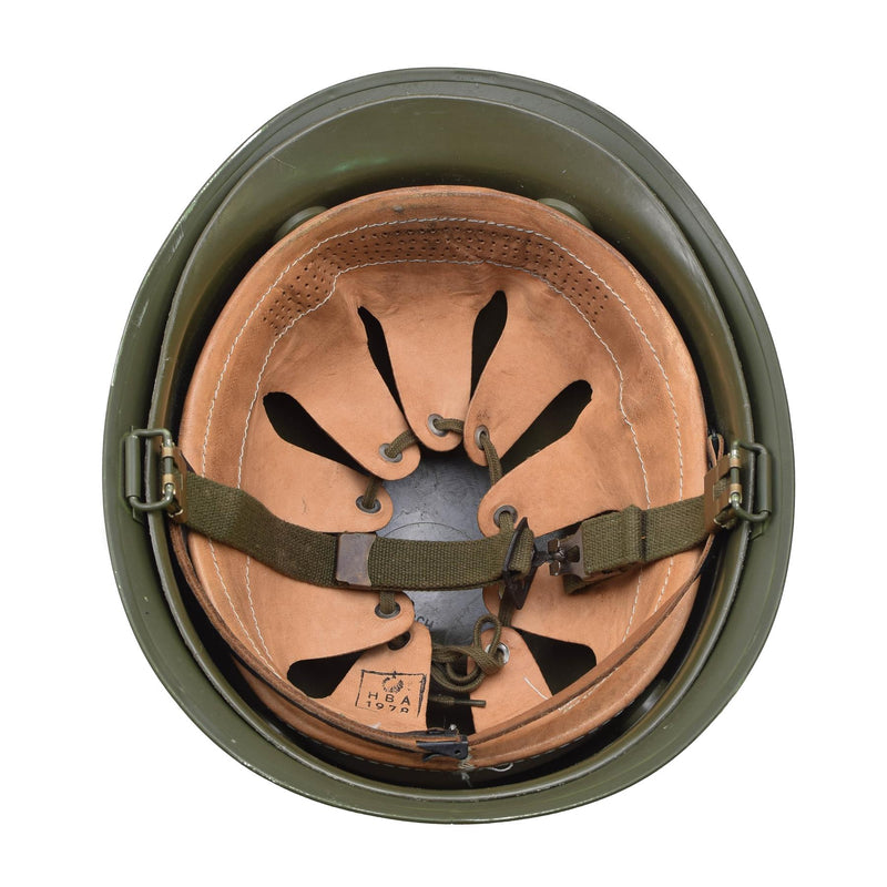 Originele militaire Belgische stalen helm M51 Tactical Combat Army Inner PVC Olive