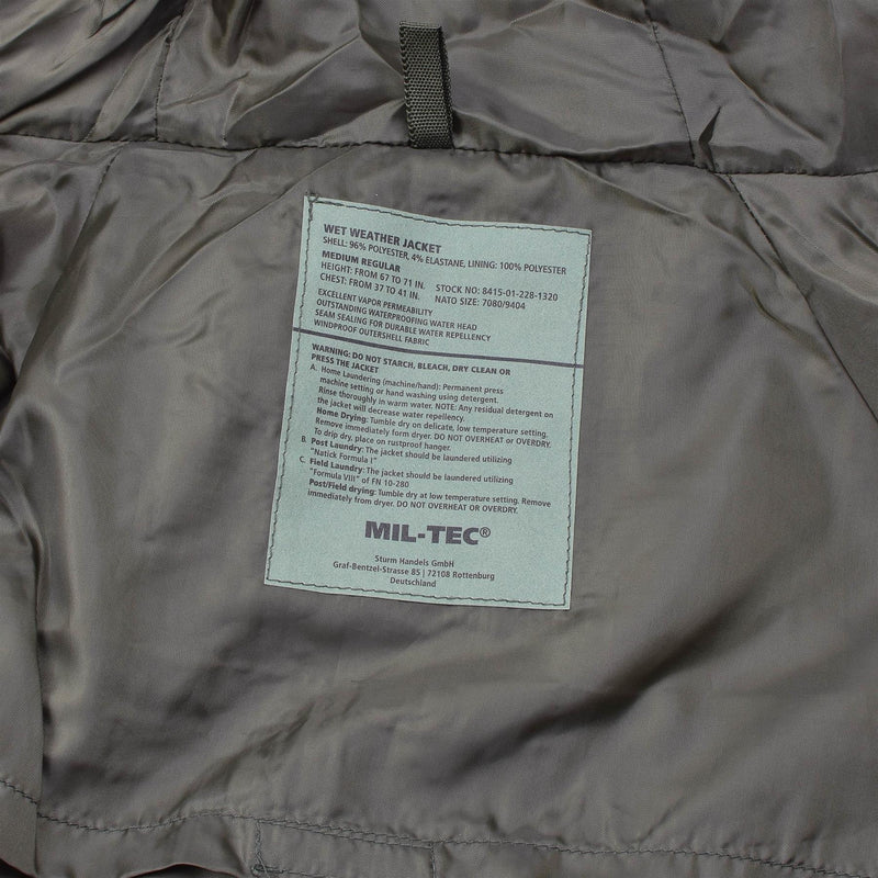Mil-tec militaire stijl jas nat weer bos 3 lagen winddichte goretex nieuw