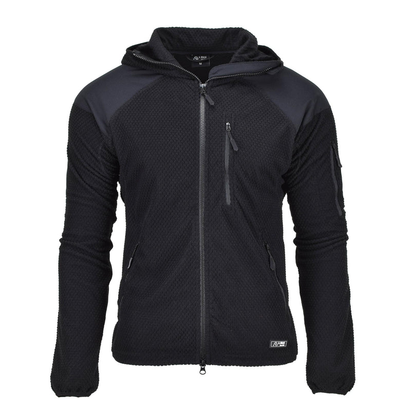 Blochl Brand Militaire stijl Thermal Jacket Fleece Hooded Hooded Black Nieuw