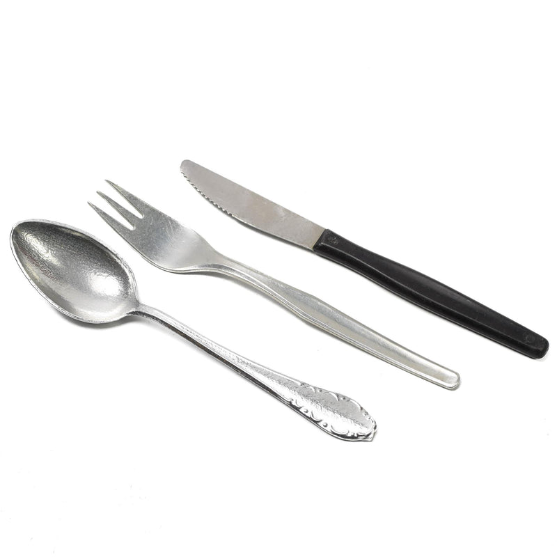 Echt Tsjechisch leger 3 stuks aluminium bestek Set White Bag Militair Surplus