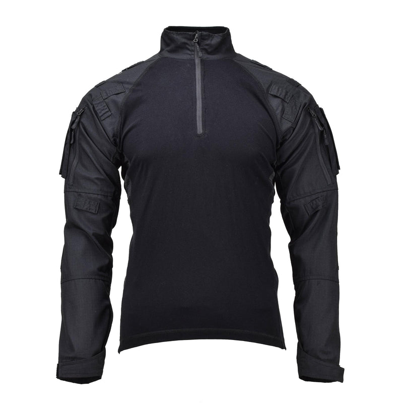 Mil-tec merk militaire stijl zwarte tactische veldtroepen gevechtshemd type 2