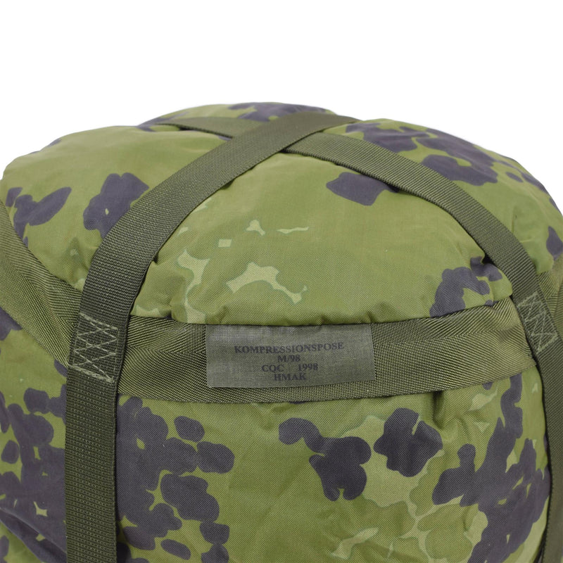 Originele Deense militaire compressietas M84 Camo PU gecoat lichtgewicht nieuw